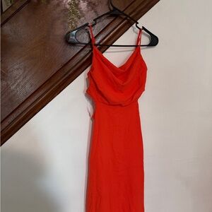 Elegant Red Slip Dress